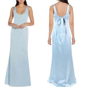 NWT Aiden Maddox Size 14 Clearwater Satin Mermaid Evening Dress